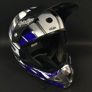 HJC Born Helmet - Men's Size Large - Open-Face - White/Blue/Silver/Black - CS-X4
